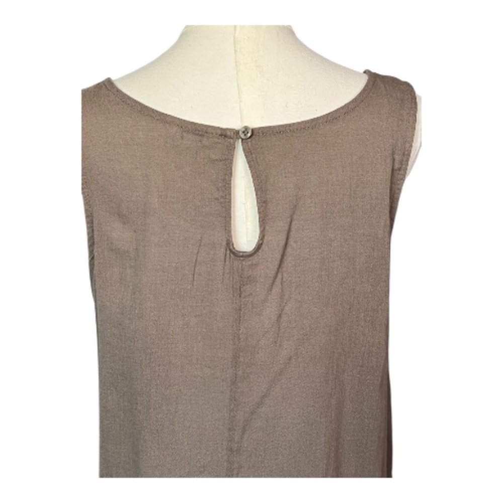 🆕 NWOT Sonoma women’s brown embroidered tank top | size L - Picture 6 of 11